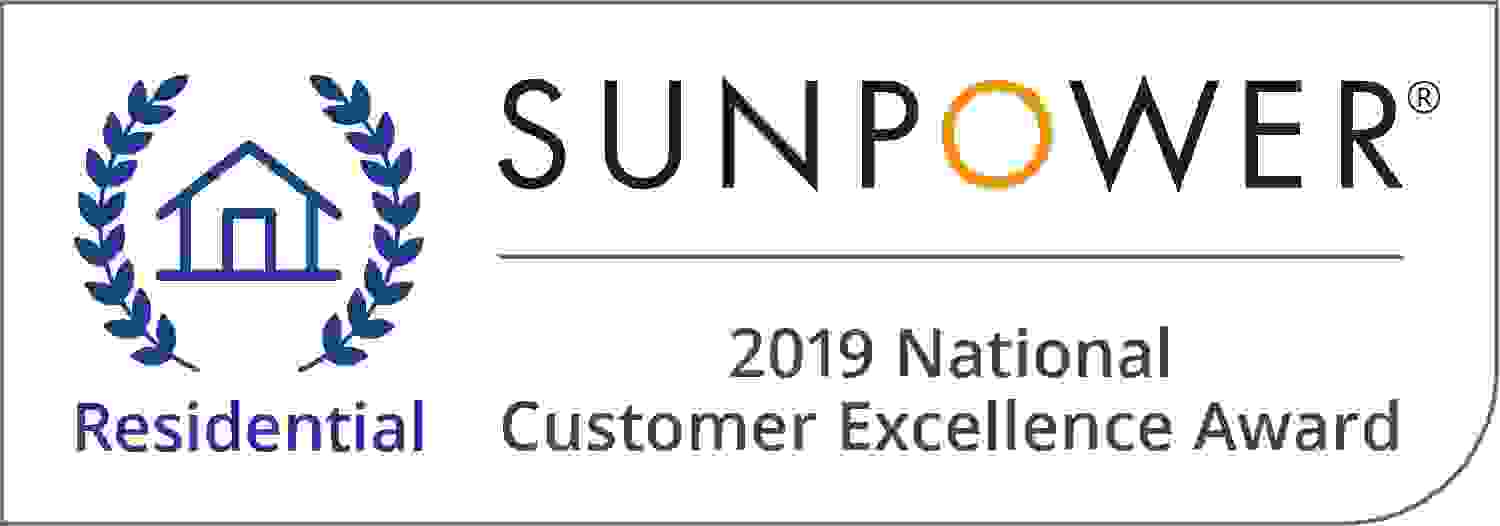 Sunpower 2019 National Customer Excellence Award